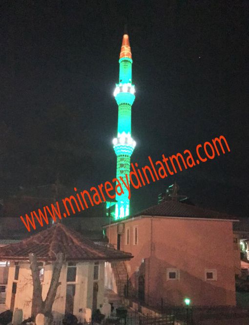  yeşil minare aydınlatması
